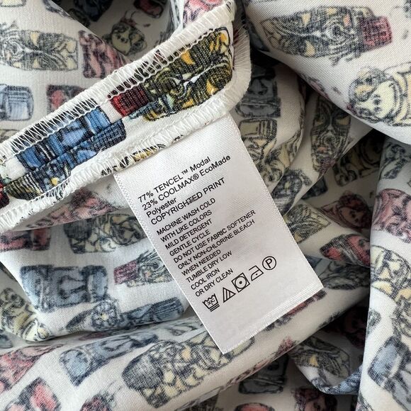 Tommy Bahama Coconut Point Shirt M Multicolor Tiki Art AOP Hawaiian Art Summer - Picture 4 of 7